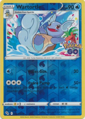 Pokemon GO 016/078 Wartortle (Reverse Holo)