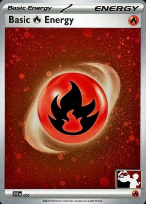 Scarlet & Violet SVE EN02 Basic Fire Energy (Prize Pack League Promo Cosmo Holo)