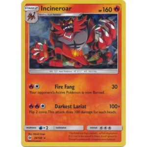 Sun and Moon (Base Set) 26/149 Incineroar (Shatter Holo)
