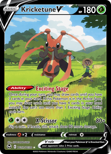 SWSH Silver Tempest TG12/TG30 Kricketune V (Full Art)