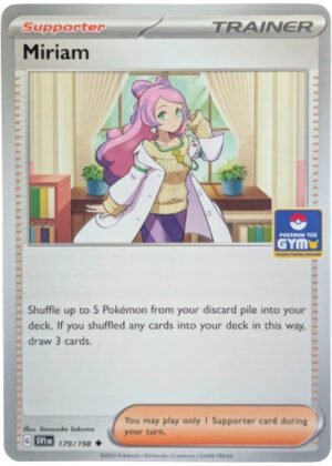 Scarlet & Violet (Base Set) 179/198 Miriam (TCG Gym Stamp Non-Holo)
