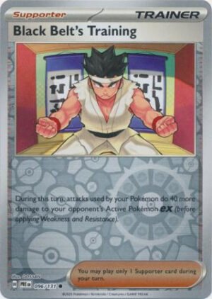 SV Prismatic Evolutions 096/131 Black Belt's Training #096 (Reverse Holo)