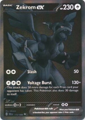 SV Black Bolt 172/086 Zekrom ex (Black White Rare)