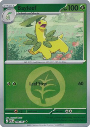 ME Ascended Heroes 009/217 Bayleef (Reverse Holo ENERGY SYMBOL)