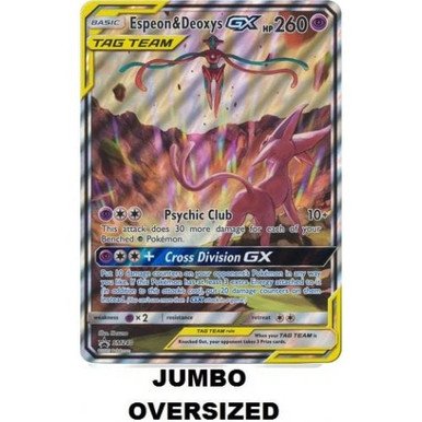 JUMBO Sun & Moon Promo SM 240 Espeon & Deoxys TAG TEAM (Full Art)