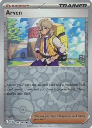 Scarlet & Violet (Base Set) 166/198 Arven (Reverse Holo)