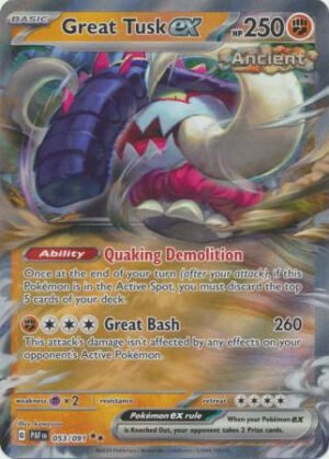 SV Paldean Fates 053/091 Great Tusk ex (Half Art)