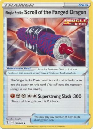 Evolving Skies 158/203 Single Strike Scroll of the Fanged Dragon