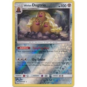 Sun and Moon (Base Set) 87/149 Alolan Dugtrio (Reverse Holo)
