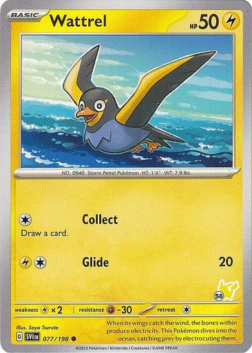 Scarlet & Violet (Base Set) 077/198 Wattrel (Pikachu Symbol 58)