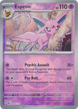 SV Prismatic Evolutions 033/131 Espeon (POKE BALL Pattern Holo)