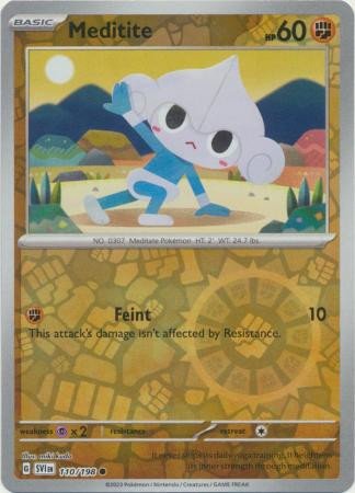 Scarlet & Violet (Base Set) 110/198 Meditite (Reverse Holo)