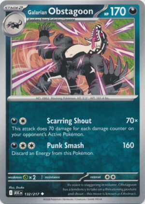 ME Ascended Heroes 132/217 Galarian Obstagoon