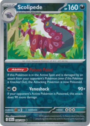 SV Black Bolt 056/086 Scolipede (Reverse Holo)