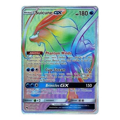 SM Lost Thunder 220/214 Suicune GX (Rainbow Rare)