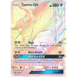 Sun and Moon (Base Set) 156/149 Tauros GX (Hyper Rare)