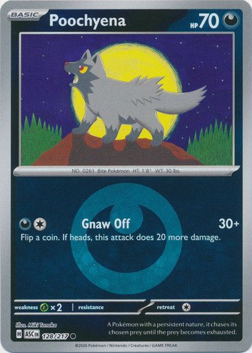 ME Ascended Heroes 128/217 Poochyena (Reverse Holo ENERGY SYMBOL)