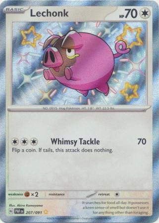 SV Paldean Fates 207/091 Lechonk (Holo Shiny)