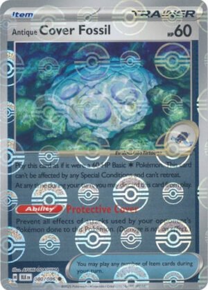 SV Black Bolt 080/086 Ancient Cover Fossil (POKE BALL Reverse Holo)