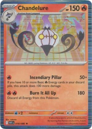 SV White Flare 018/086 Chandelure (Tinsel Holo)