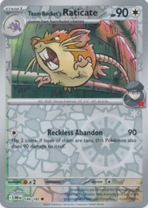 SV Destined Rivals 148/182 Team Rocket's Raticate (Reverse Holo)