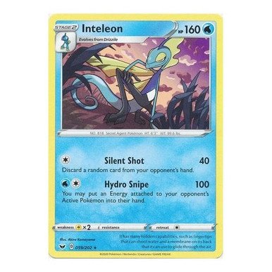 Sword & Shield (Base) 059/202 Inteleon (Non-Holo)