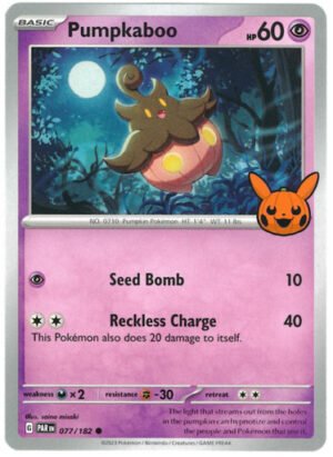 SV Paradox Rift 077/182 Pumpkaboo (Pikachu Pumpkin Stamp)