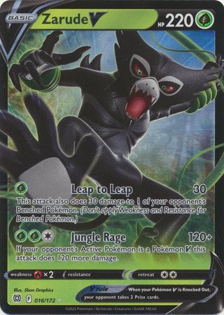 Brilliant Stars 016/172 Zarude V (Half Art)