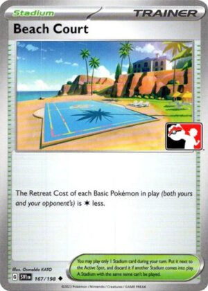 Scarlet & Violet (Base Set) 167/198 Beach Court (Prize Pack League Promo Non-Holo)