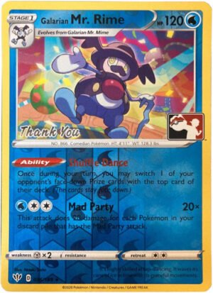 Darkness Ablaze 036/189 Galarian Mr. Rime (League Promo Thank You Stamp)