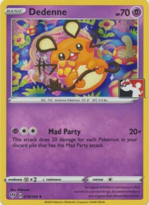 Darkness Ablaze 078/189 Dedenne (Prize Pack League Promo Holo)