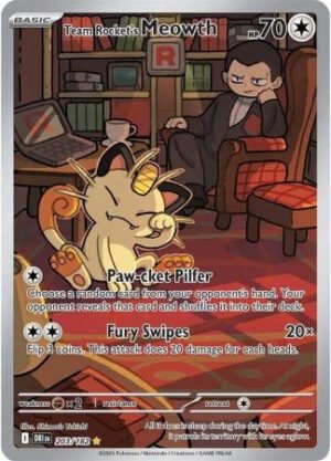 SV Destined Rivals 203/182 Team Rocket’s Meowth (Illustration Rare)