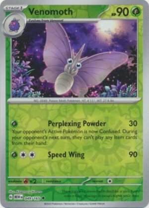 Scarlet & Violet 151 049/165 Venomoth (Reverse Holo)