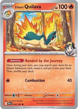 SV Destined Rivals 033/182 Ethan's Quilava (Prize Pack League Promo Non-Holo)