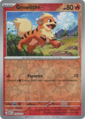 Scarlet & Violet 151 058/165 Growlithe (Reverse Holo)