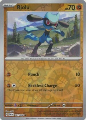 Scarlet & Violet (Base Set) 113/198 Riolu (Reverse Holo)