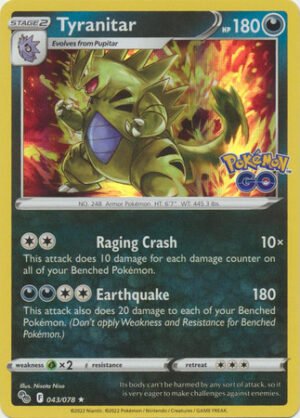 Pokemon GO 043/078 Tyranitar (Holo)