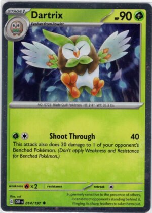 SV Obsidian Flames 014/197 Dartrix (Cosmo Holo)
