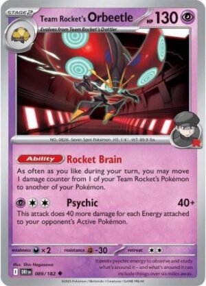 SV Destined Rivals 089/182 Team Rocket’s Orbeetle