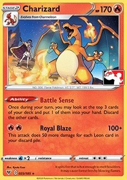 Vivid Voltage 025/185 Charizard (Prize Pack League Promo Non-Holo)