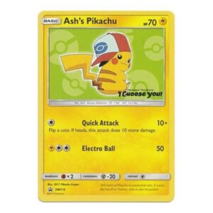Sun & Moon Promo SM112 Ash's Pikachu (Green)