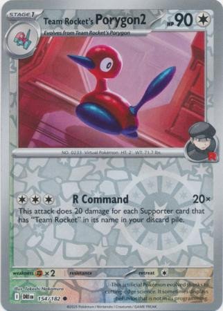 SV Destined Rivals 154/182 Team Rocket’s Porygon2 (Reverse Holo)