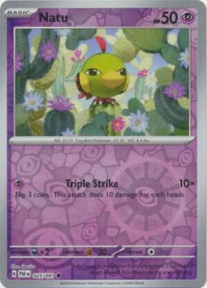 SV Paldean Fates 025/091 Natu (Reverse Holo)