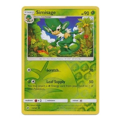 SM Burning Shadows 013/147 Simisage (Reverse Holo)