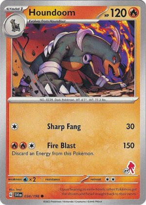 Scarlet & Violet (Base Set) 034/198 Houndoom (Armarouge Symbol 27)