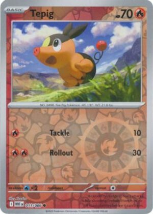SV White Flare 011/086 Tepig (Reverse Holo)