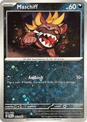 SV Paldean Fates 062/091 Maschiff (Cosmo Holo Reverse Holo)