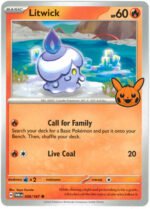 SV Twilight Masquerade 036/167 Litwick (Pikachu Pumpkin Stamp)