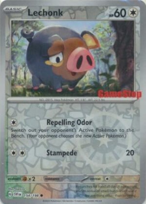 Scarlet & Violet (Base Set) 154/198 Lechonk (Reverse Holo GameStop Stamp)