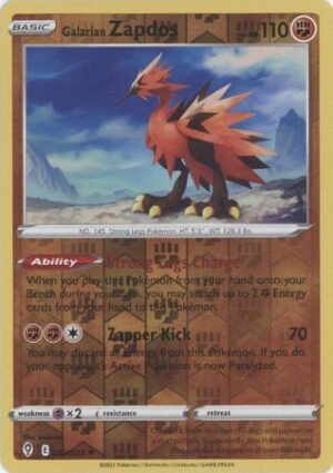 Evolving Skies 082/203 Galarian Zapdos (Reverse Holo)